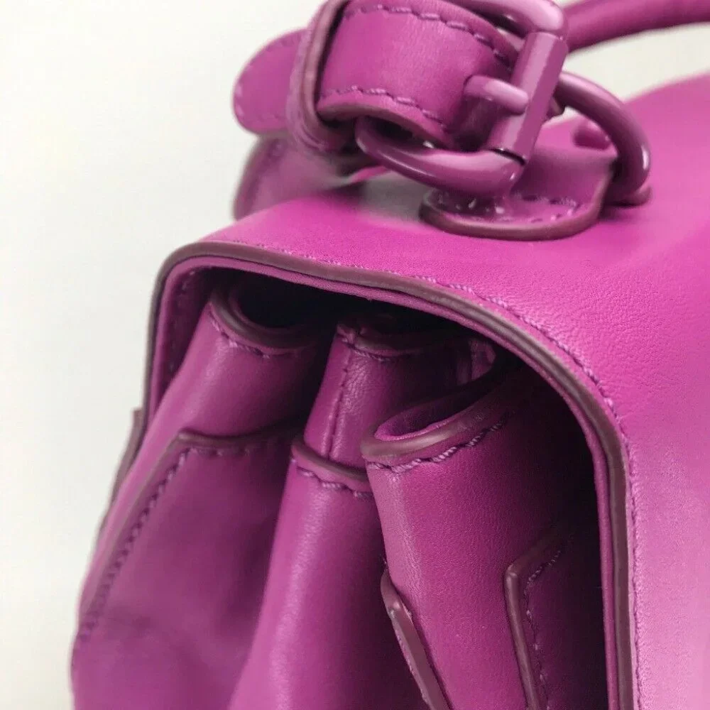 THOMAS WYLDE Large size Hand Bag Shoulder Bag Pink-Purple Leather - Picture 7 of 11